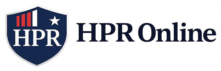 HPR Online logo with shield emblem and wordmark